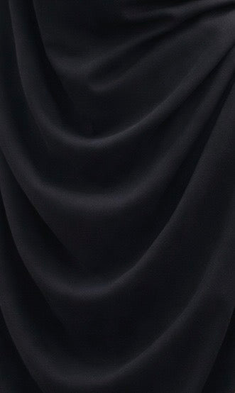 Détail du tissu hijab jersey noir, douce et premium